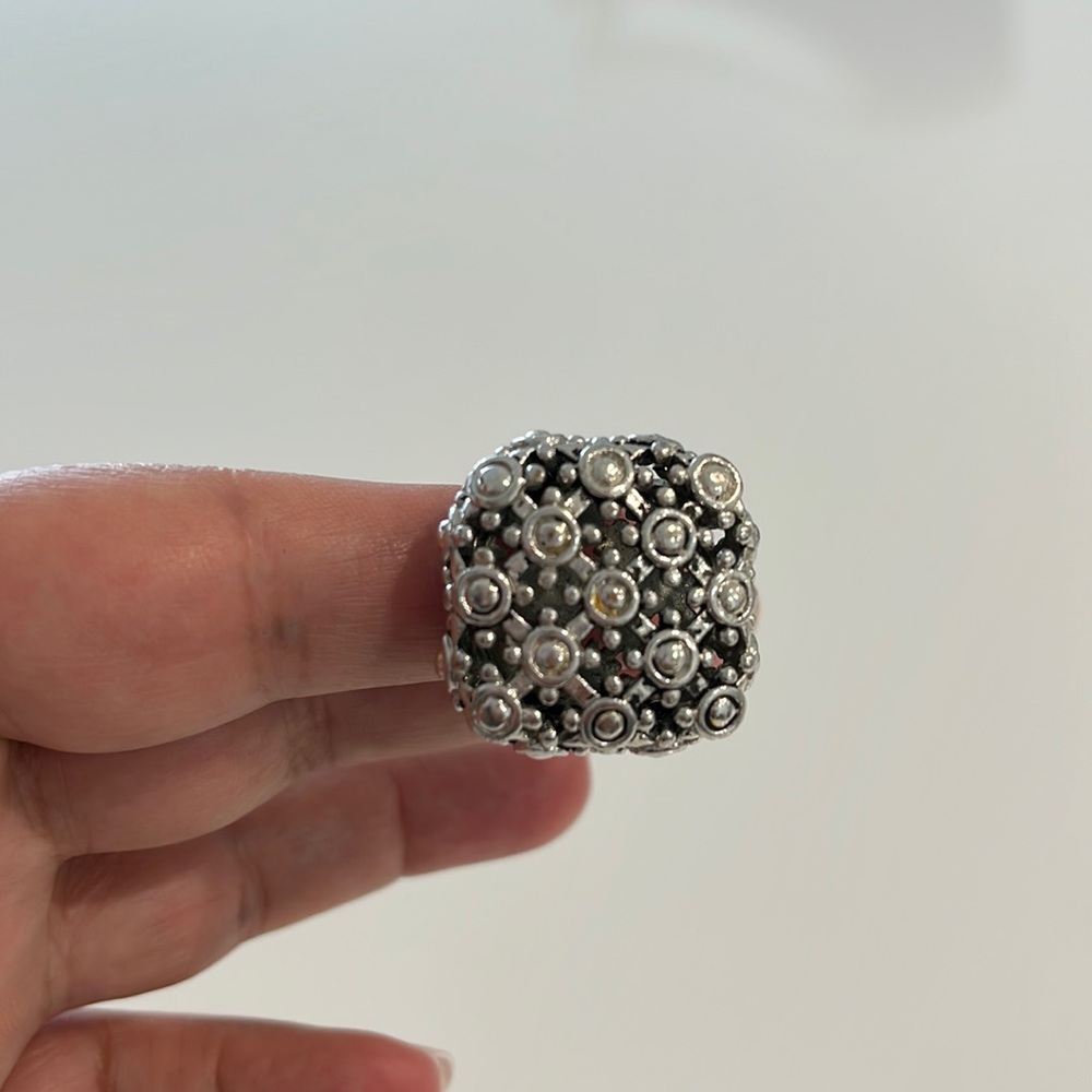Sterling Silver Statement Women ring, size 7, gently worn.